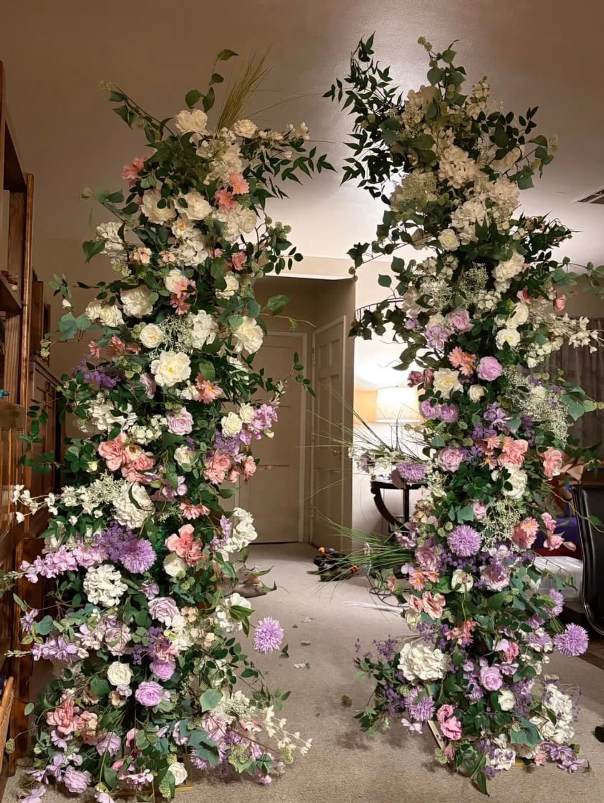 Wedding floral arch